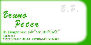 bruno peter business card